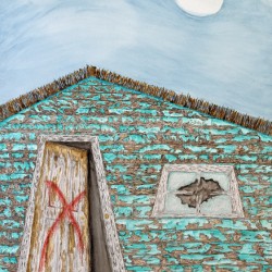 Abandoned House with Red X