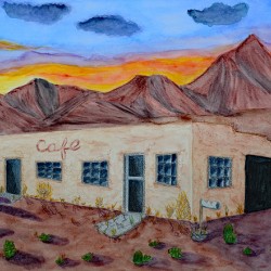 Abandoned Cafe in the Desert