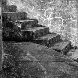Cape Disappointment Battery 247 steps in B&W
