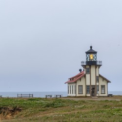 Point Cabrillo Lighthouse with light on