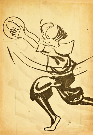 1917 Womens Basketball Art