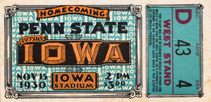 1930 Penn State Nittany Lions at Iowa Hawkeyes by Row One Brand