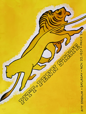 1937 Pitt vs. Penn State Football Program Art