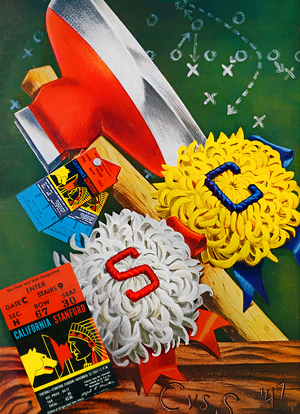 1947 Cal vs. Stanford Football Program Art