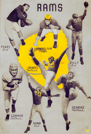 1948 LA Rams Vintage Football Poster