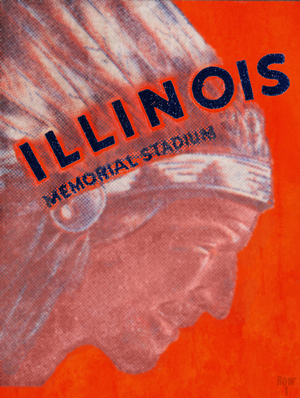 1951 Illinois Illini Ticket Art Remix