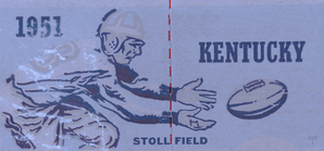 1951 Kentucky Wildcats Football Ticket Remix Art