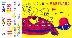 1954 Maryland vs. UCLA Football Ticket Art