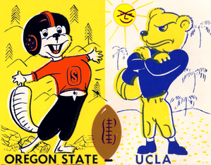 1955 Oregon State vs. UCLA House Divided Art