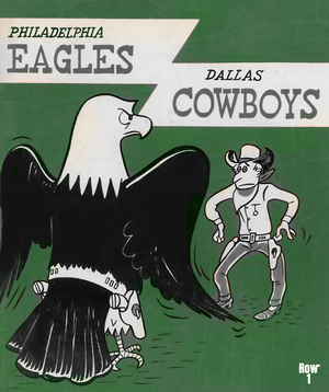 1960s dallas cowboys philadelphia eagles cartoon