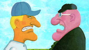 Baseball Manager vs. Umpire Argument Art