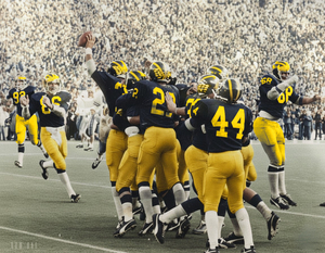 1971 Michigan Wolverines Football Art