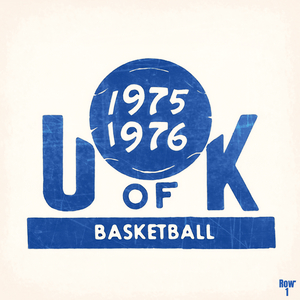 1975 Kentucky Wildcats Basketball Art