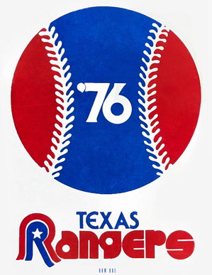 1976 Texas Rangers Baseball Art