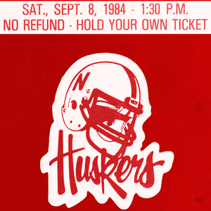 1984 Nebraska Football Ticket Remix Art