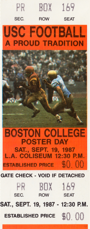 1987 USC Trojans vs. Boston College Eagles