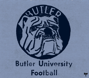 Vintage Butler Bulldogs Football Art