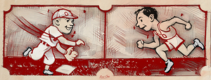 1930s Oklahoma Sooners Baseball & Track Art