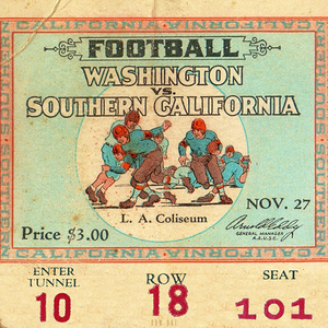 1930 Trojans vs. Huskies Ticket Remix