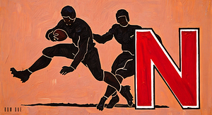 1940 Nebraska Cornhuskers Football Art 