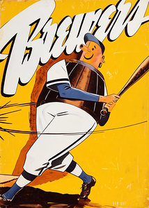 1947 Milwaukee Brewers Art Remix