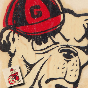 1950s Georgia Bulldog Decal Remix Art