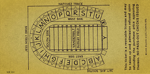 1971 Dudley Field Stadium Map Wall Art