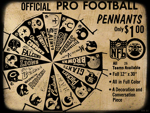 1978 NFL Pennants Ad Viewfinder Art