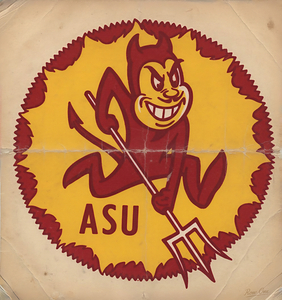 1960s ASU Sparky Vintage Art