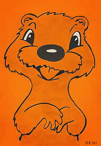 1950s Oregon State Beaver Cartoon Art