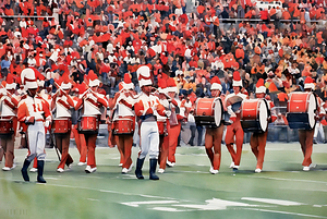 1980s Nebraska Drum Line Art