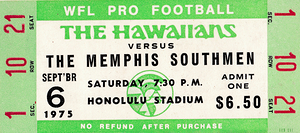 1975 Memphis Southmen vs. The Hawaiians