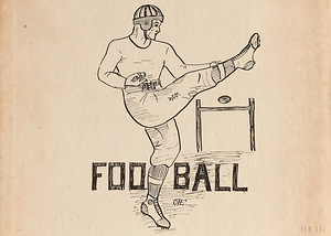 1930s Football Punter Art