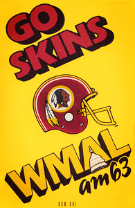 1987 Go Skins Washington Redskins WMAL Ad