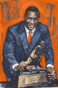 Bo Jackson with Heisman Trophy