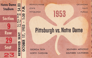 1953 Pitt Panthers at Notre Dame Fighting Irish