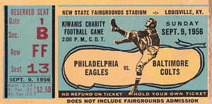1956 Philadelphia Eagles vs. Baltimore Colts in Louisville