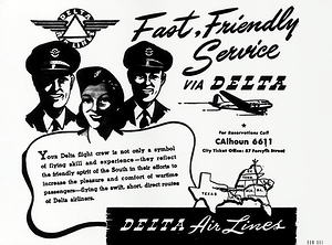 1945 Delta Airlines Ad 