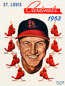 1953 St. Louis Cardinals Stan Musial Cover Art