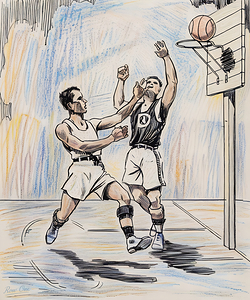 1922 basketball art remix 