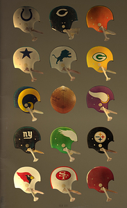 1963 NFL Helmets Art