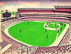 1963 Dodger Stadium Remix Art