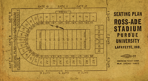 1940s Purdue Ross-Ade Stadium Map