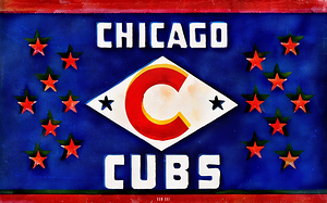 1940s Chicago Cubs Flag Art