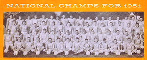 1951 Tennessee Vols Football National Champs