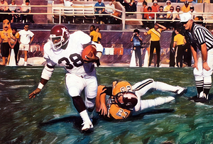 1983 Southern Miss vs. Mississippi State Football Art
