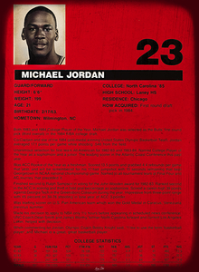 1984 Michael Jordan Rookie Bio Wall Art