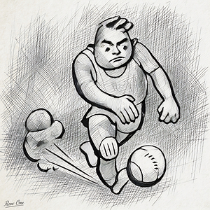 basketball dribbler cartoon art