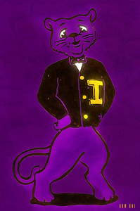 Vintage UNI Panther Cartoon Art