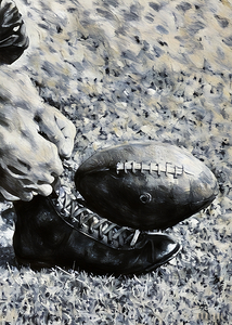 1958 Football Cleats and Ball